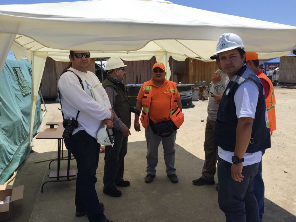 Build Change team with Ing. Hermel Flores in Canoa, Ecuador